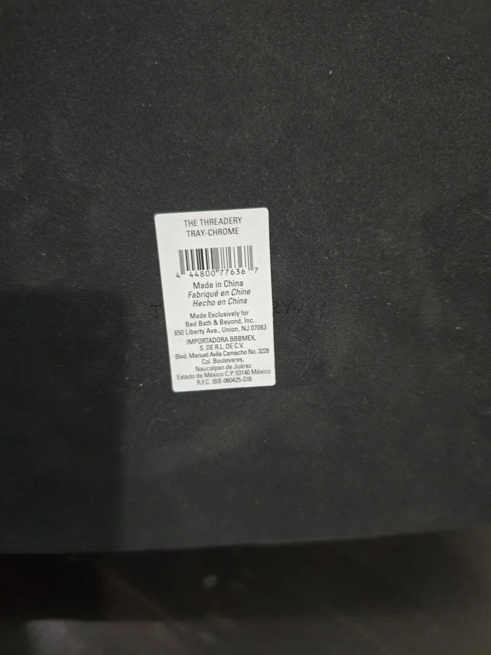 Bed Bath & Beyond The Threadery  Tray Crome
